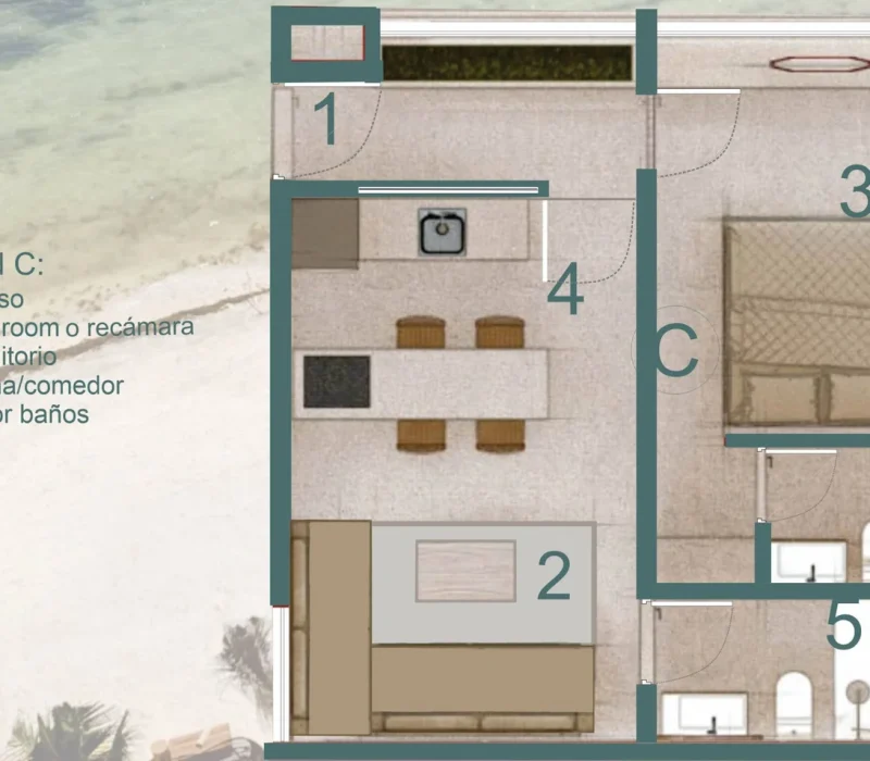 Brisa Lock Off - Floor Plan